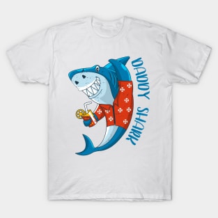 Dady shark Funny Gift for Dad T-Shirt